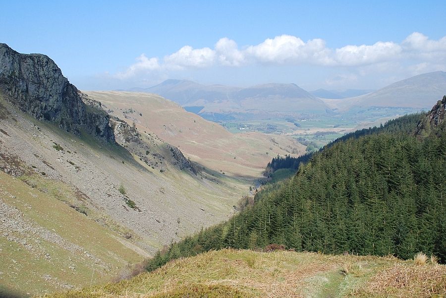 Skiddaw along Shoulthwaite Gill