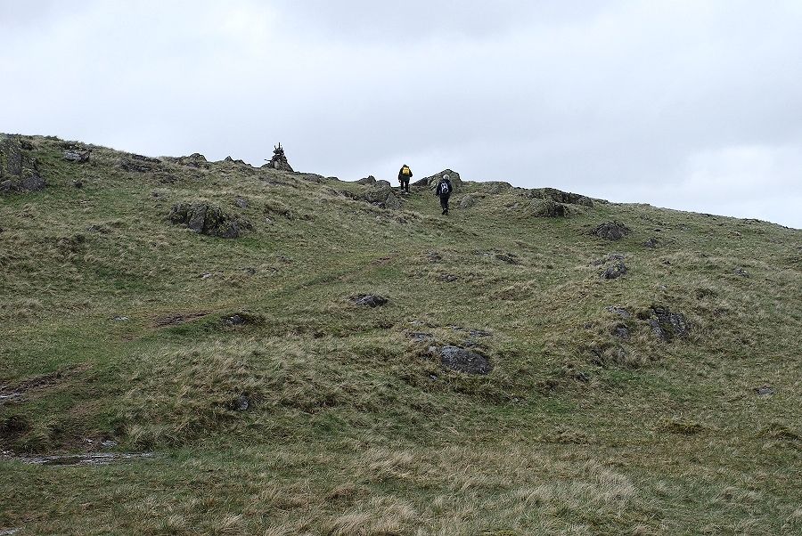 Approaching the east cairn