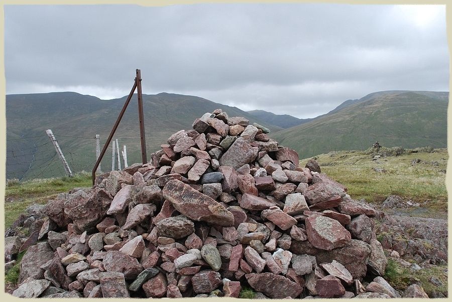 The summit cairn of Steel Fell
