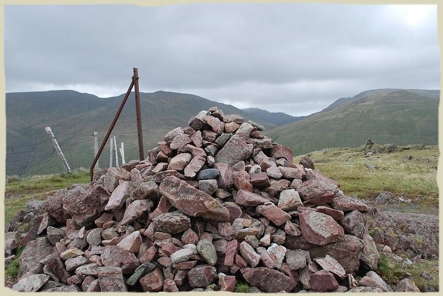The summit cairn of Steel Fell