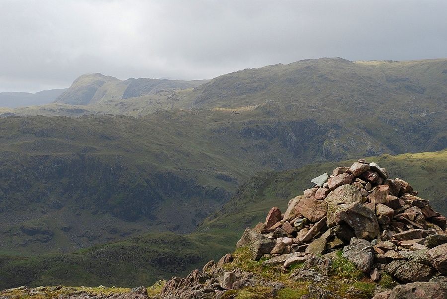 The Langdale Pikes from Steel Fell