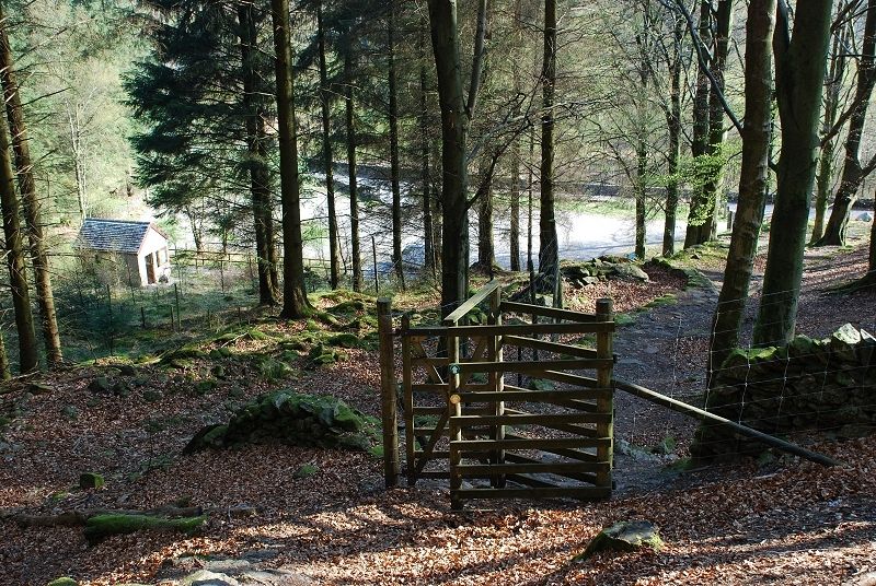 Looking back to the car park