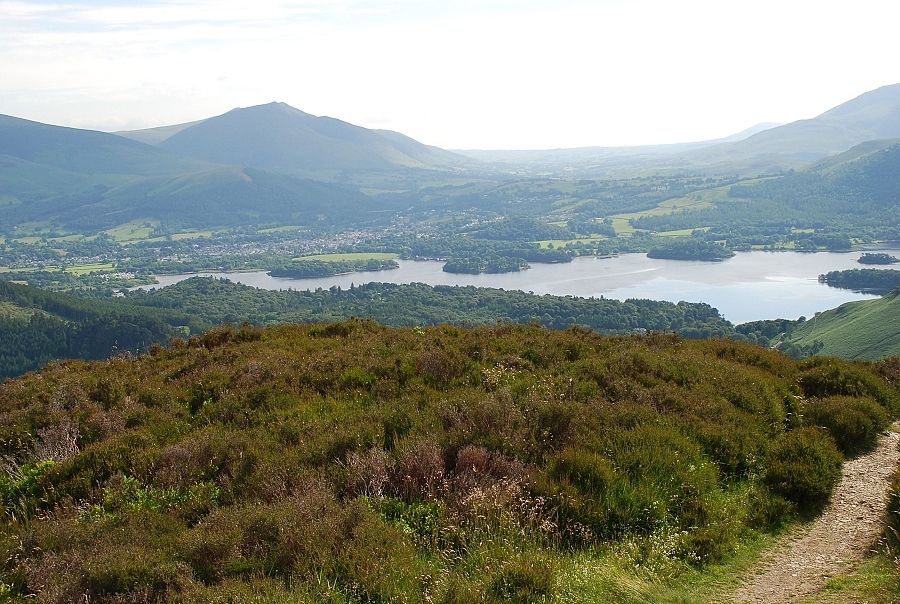 Derwent Water and Blencathra from Rowling End