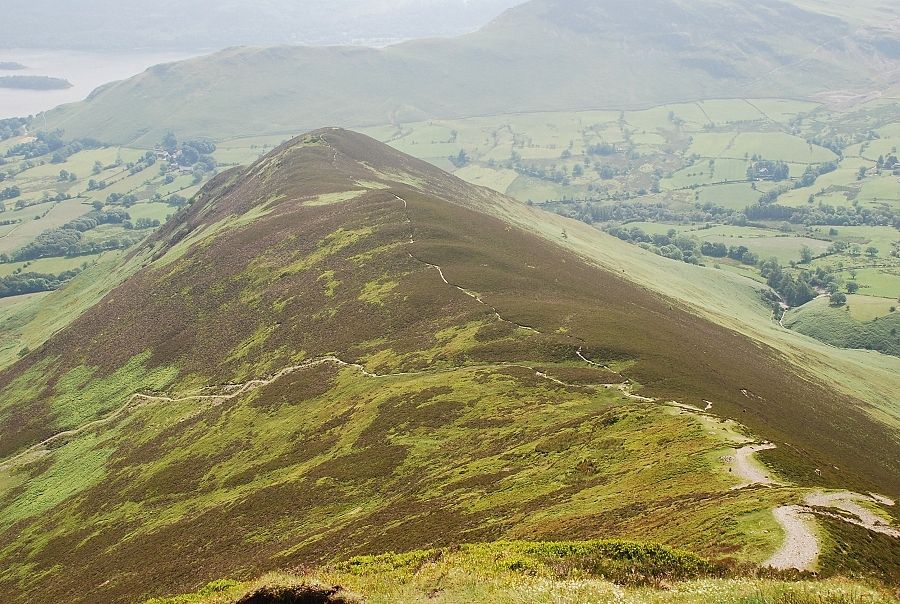 Rowling End from the summit of Causey Pike