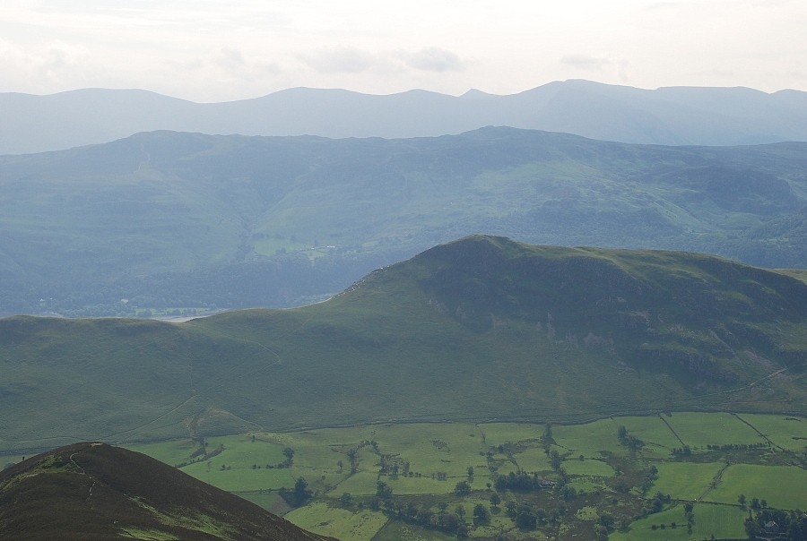 The Helvellyn range from Causey Pike