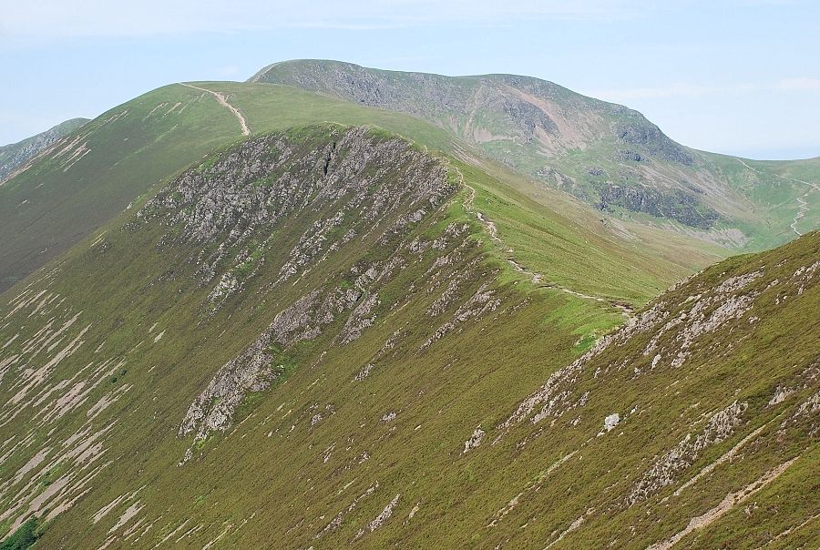 The ridge to Eel Crag from Causey Pike