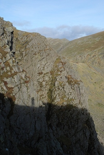 The buttresses of Dow Crag from the top of the South Rake