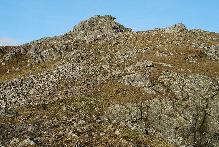 The summit of Dow Crag from the head of Great Gully