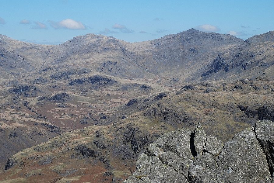 Esk Pike and Bowfell from Harter Fell