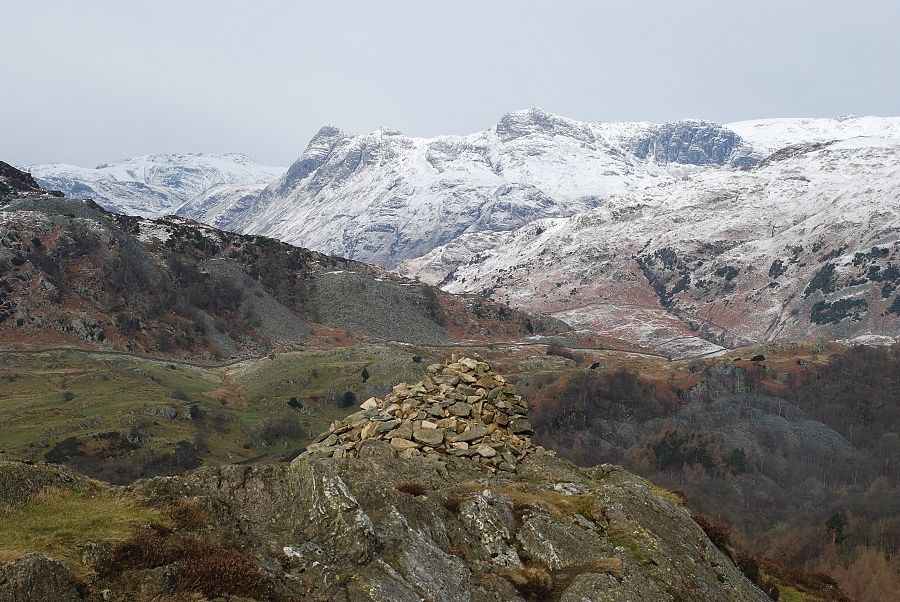 The Langdale Pikes from Ivy Crag