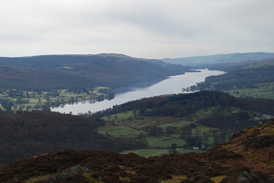 Coniston Water from the summit of Holme Fell