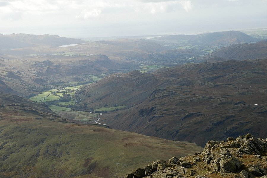 Eskdale from the summit of Crinkle Crags